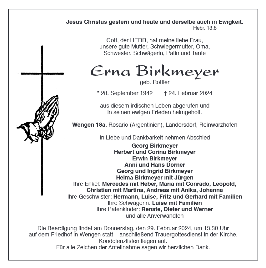Birkmeyer Erna