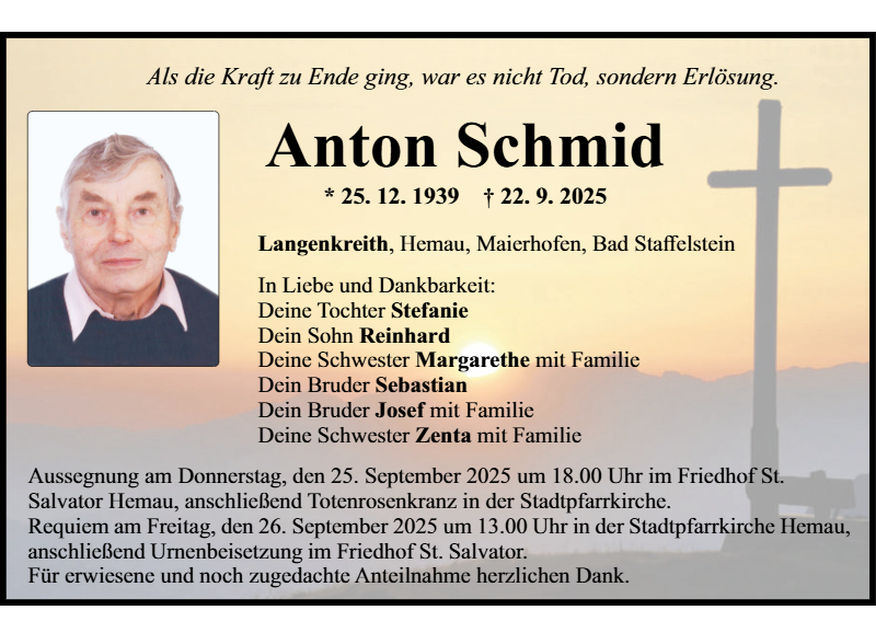 Anton Schmid aus Langenkreith