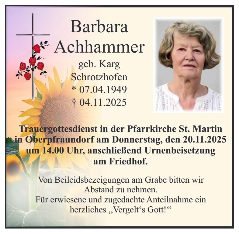Barbara Achhammer aus Schrotzhofen
