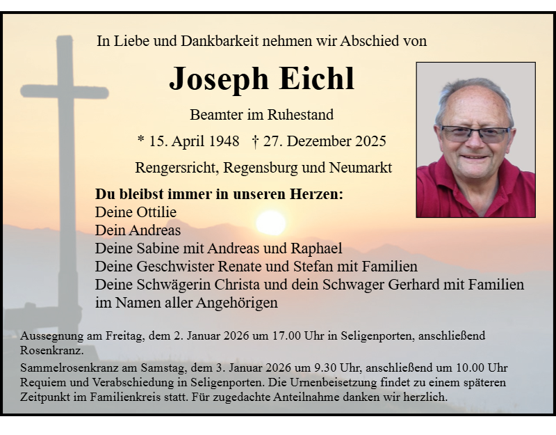Joseph Eichl aus Rengersricht