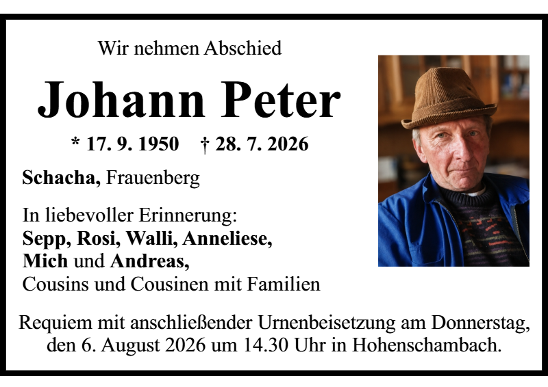 Johann Peter aus Schacha