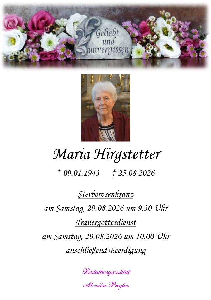 Hirgstetter Maria 
