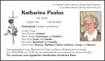 Katharina Paulus aus Haderlsdorf
